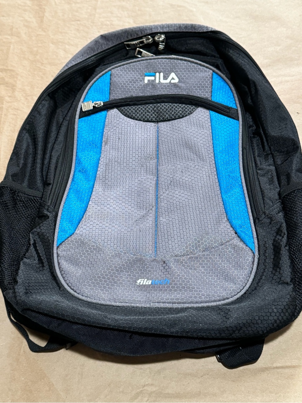 Fila Black and Blue Men's Sport Backpack Fila Tech laptop backpack unisex